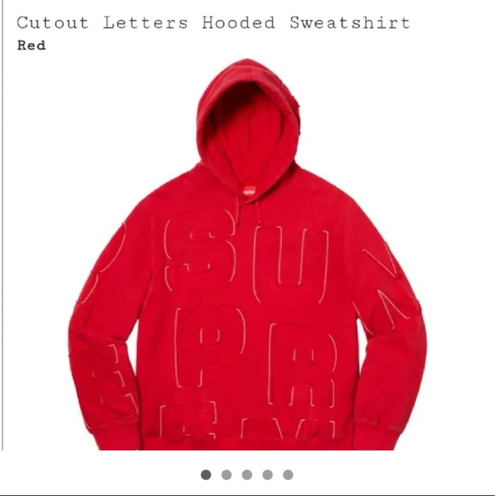 Supreme cutout letters hooded sweatshirt